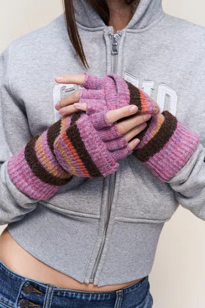 Danielle Guizio Ny Knit Mittens In Multi