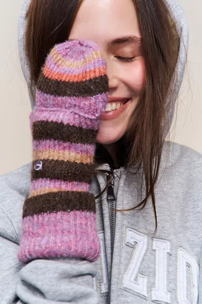 Danielle Guizio Ny Knit Mittens In Multi