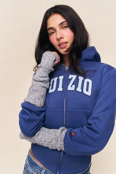 Danielle Guizio Ny Rib Arm Warmers In Gray