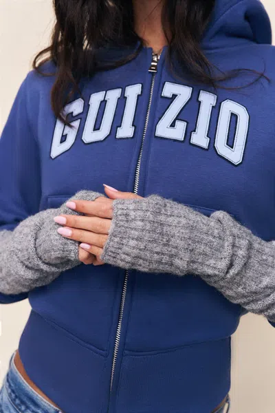 Danielle Guizio Ny Rib Arm Warmers In Gray