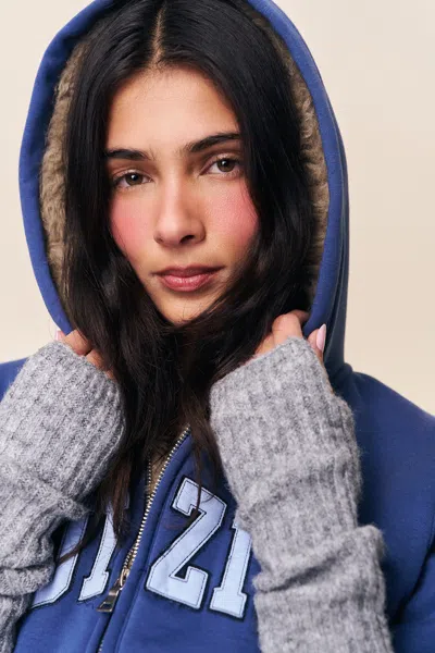 Danielle Guizio Ny Rib Arm Warmers In Gray