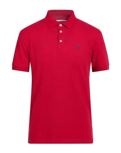 At.p.co At. P.co Man Polo Shirt Red Size M Cotton, Elastane In Red