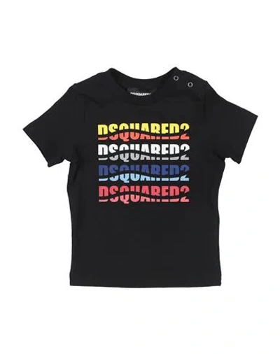 Dsquared2 Newborn T-shirt Black Size 3 Cotton In Black