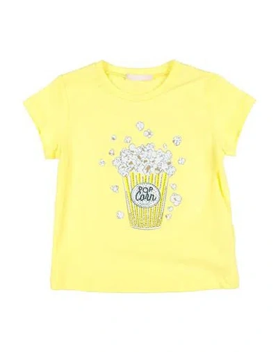 Liu •jo Toddler Girl T-shirt Yellow Size 5 Cotton, Elastane In Yellow