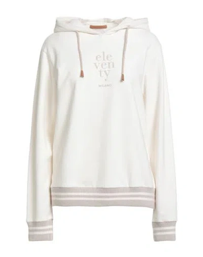 Eleventy Woman Sweatshirt White Size Xxl Cotton, Cashmere In White