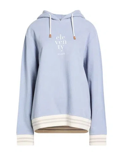 Eleventy Woman Sweatshirt Sky Blue Size Xxl Cotton, Cashmere In Blue