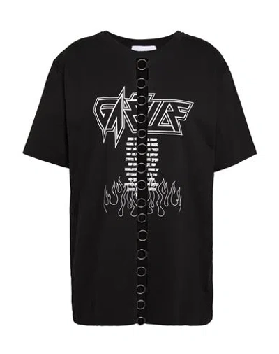 Gaelle Paris Gaëlle Paris Woman T-shirt Black Size 2 Cotton In Black
