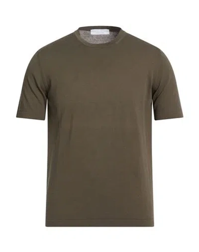 Filippo De Laurentiis Man T-shirt Military Green Size 38 Cotton In Green