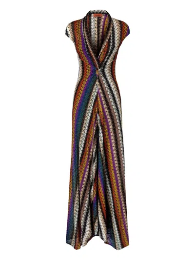Missoni Langes Kleid Mit Knoten Und Ausschnitt In Multi