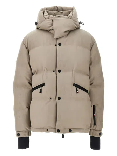 Moncler Grenoble Ski Jacket Krun With Hood In Brown