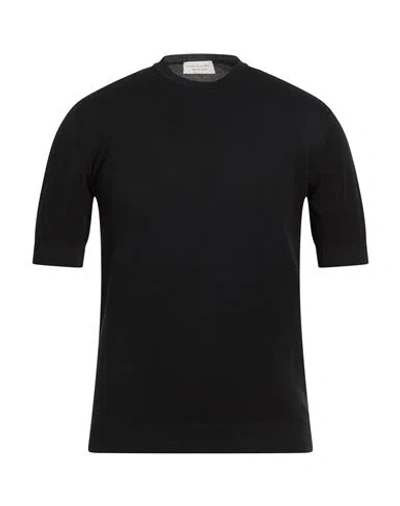 Filippo De Laurentiis Man Sweater Black Size 38 Cotton In Black