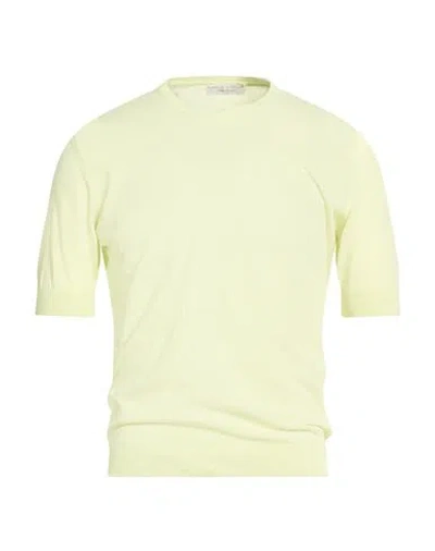 Filippo De Laurentiis Man Sweater Pastel Yellow Size 46 Cotton In Yellow