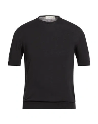 Filippo De Laurentiis Man Sweater Black Size 36 Cotton In Black