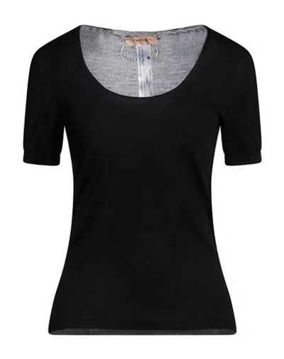 Twinset Woman Sweater Black Size S Silk In Black