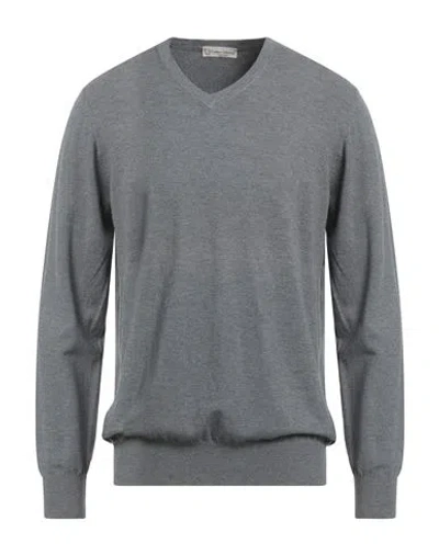 Cashmere Company Man Sweater Grey Size 46 Wool, Cashmere, Elastane In Gray