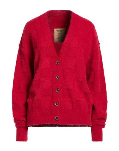 Uma Wang Woman Cardigan Red Size L Polyamide, Alpaca Wool, Wool In Red