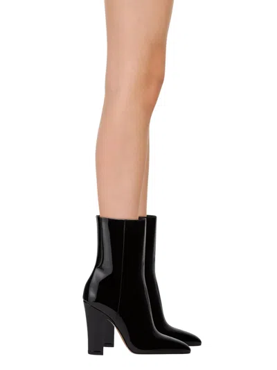 Paris Texas Lavinia Patent-leather Ankle Boots In Black