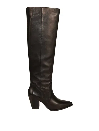 Stuart Weitzman Jolene - Leather Boot In Black