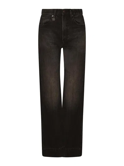 R13 Vaqueros Rectos - Negro In Black