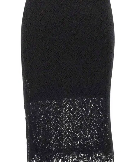 Be Blumarine Falda Semilarga - Negro In Black