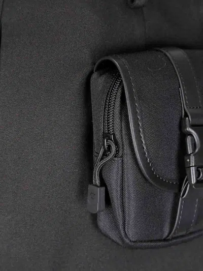 Coperni Structured Mini Skirt With Front Button In Black