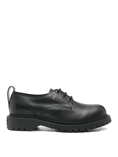 Givenchy Brushed Bull Leather Loafers With Pull Tab In Black