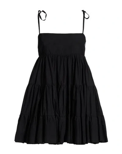 Aniye By Woman Mini Dress Black Size 6 Cotton In Black