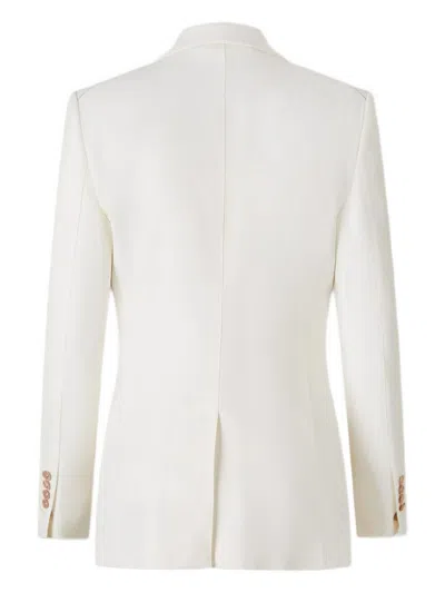 Tom Ford Tailored White Jacket With Sharp Lapels In White