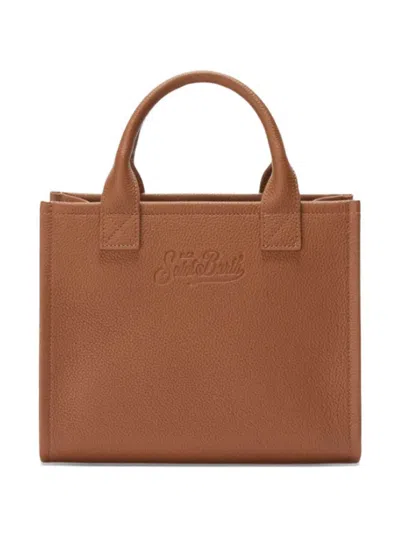 Mc2 Saint Barth Rectangular Shoulder Bag Top Handle In Brown