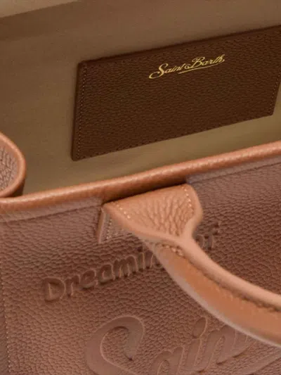 Mc2 Saint Barth Rectangular Shoulder Bag Top Handle In Brown