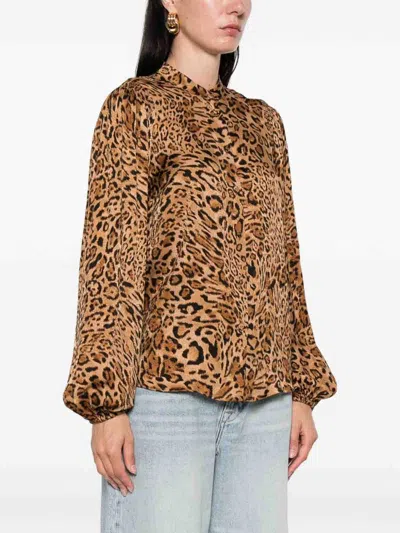 Twinset Twin Set Shirts Brown In Blue