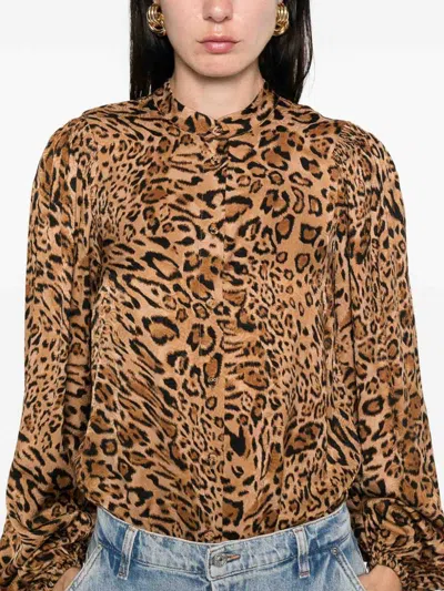 Twinset Twin Set Shirts Brown In Blue