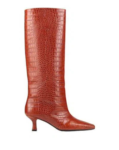 Dondup Woman Boot Tan Size 10 Leather In Brown