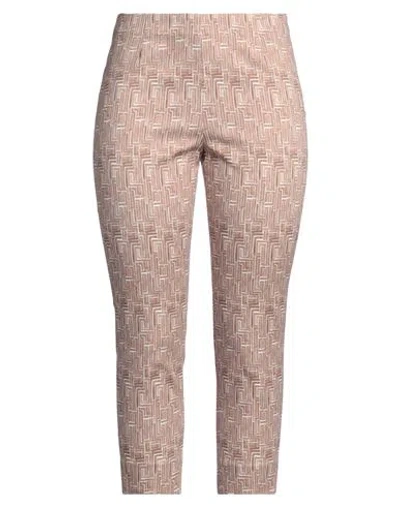 Peserico Woman Pants Sand Size 12 Cotton, Elastane In Pink