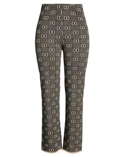 Daniela Drei Woman Pants Black Size 16 Viscose, Polyamide, Polyester In Gray