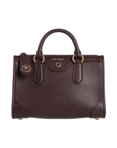 Ferragamo Travel Th Woman Handbag Burgundy Size - Calfskin In Red