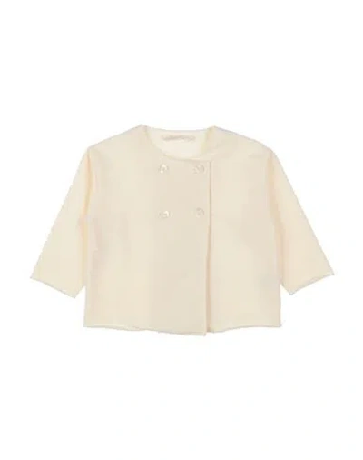 Babe And Tess Babe & Tess Newborn Girl Blazer Ivory Size 3 Cotton, Elastane In Neutral