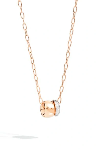 Pomellato Iconica Diamond Pendant Necklace In Gold