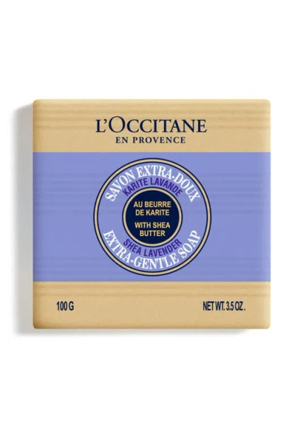 L'occitane Shea Lavender Extra-gentle Soap In Transparent