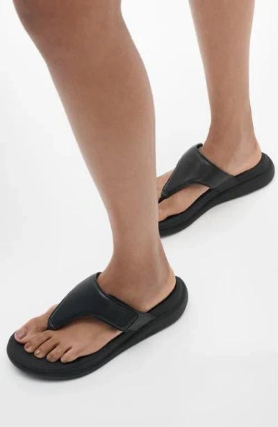 Fitflop Women's F-mode Go Adjustable Flatform Thong Sandals In Black