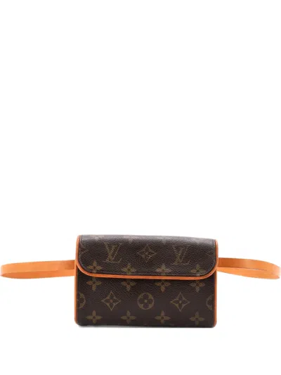 Pre-owned Louis Vuitton Florentine Waist Bag Monogram Canvas Belt Bag In Brown