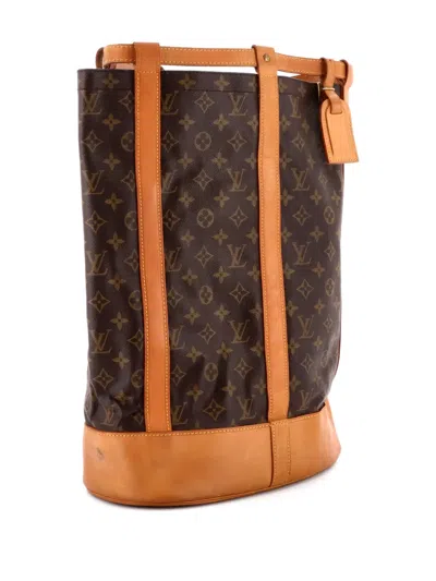 Pre-owned Louis Vuitton Randonnee Monogram Canvas Gm Backpack In Brown