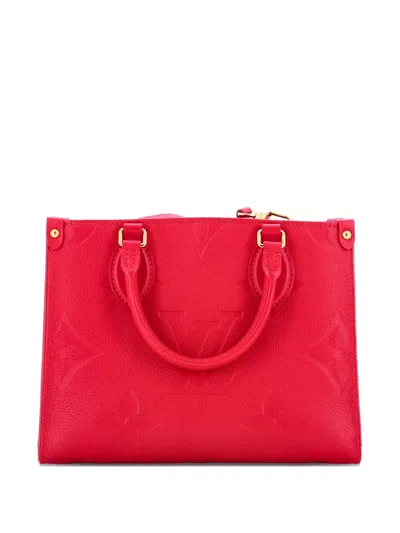 Pre-owned Louis Vuitton Onthego Tote Monogram Empreinte Giant Pm Shoulder Bag In Pink