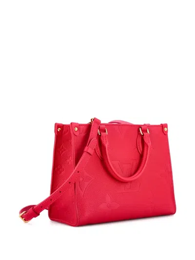Pre-owned Louis Vuitton Onthego Tote Monogram Empreinte Giant Pm Shoulder Bag In Pink