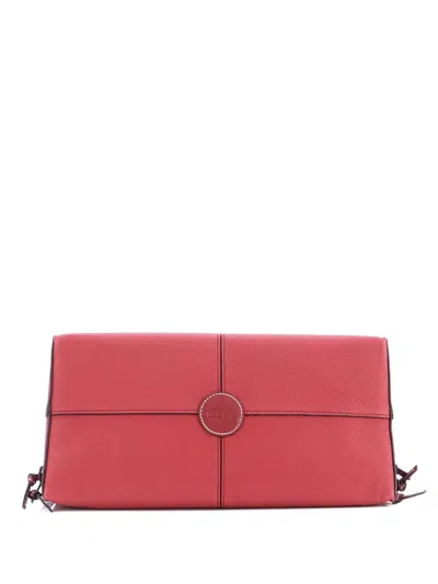Pre-owned Loewe Cushion Leather Small Tote Bag In Red