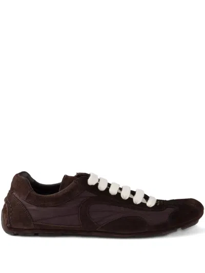 Prada Montecarlo Re-edition 2005 Sneaker Aus Veloursleder Und Re-nylon In Multi