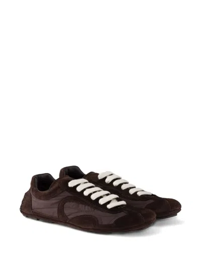 Prada Montecarlo Re-edition 2005 Sneaker Aus Veloursleder Und Re-nylon In Multi