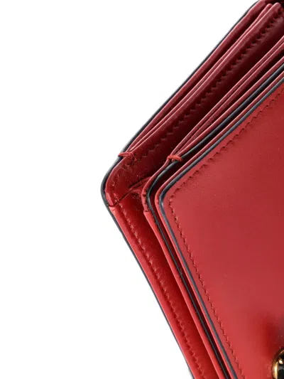 Pre-owned Dior Bee Leather Clutch Bag In Red