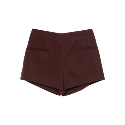 Faithfull The Brand Florine Pocket Shorts In Burgundy