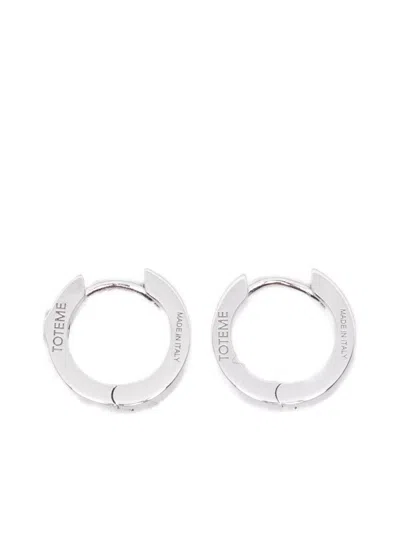 Totême Stylish Hoop Earrings For Everyday Wear In Silver